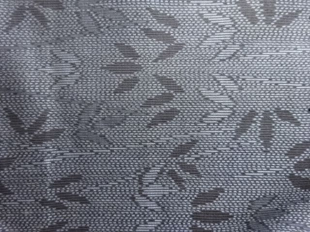 JAPANESE KIMONO / ANTIQUE KIMONO / SILK / DORO OSHIMA TSUMUGI / WOVEN LEAVES